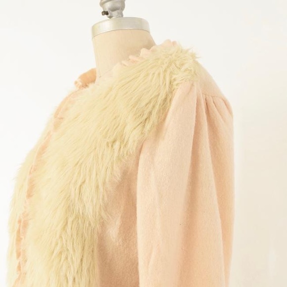 Anthropologie cream fur wool jacket - Picture 13 of 13